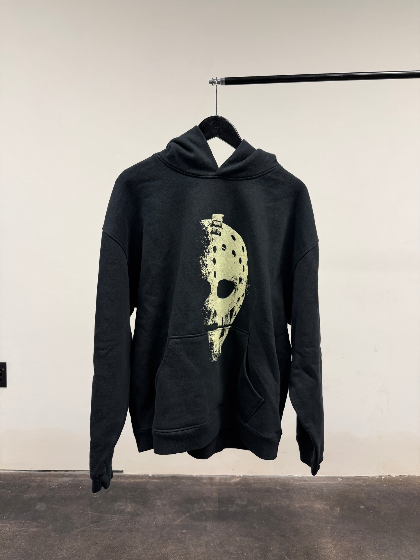 MASK HOODIE - BLACK (LARGE)