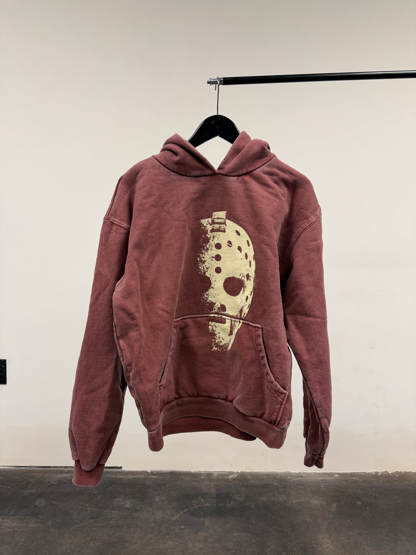 MASK HOODIE - MAROON (LARGE)