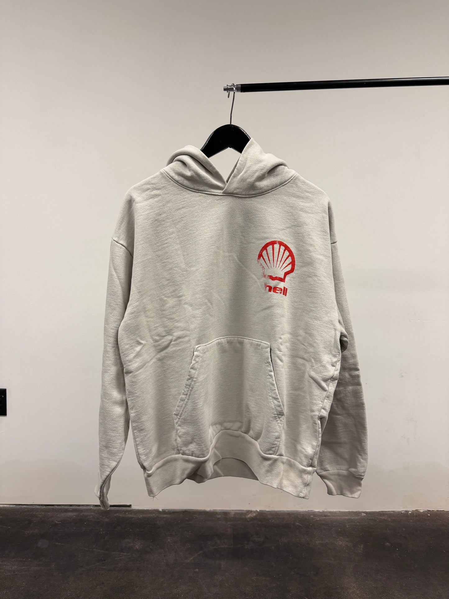 HELL HOODIE - CEMENT (LARGE)