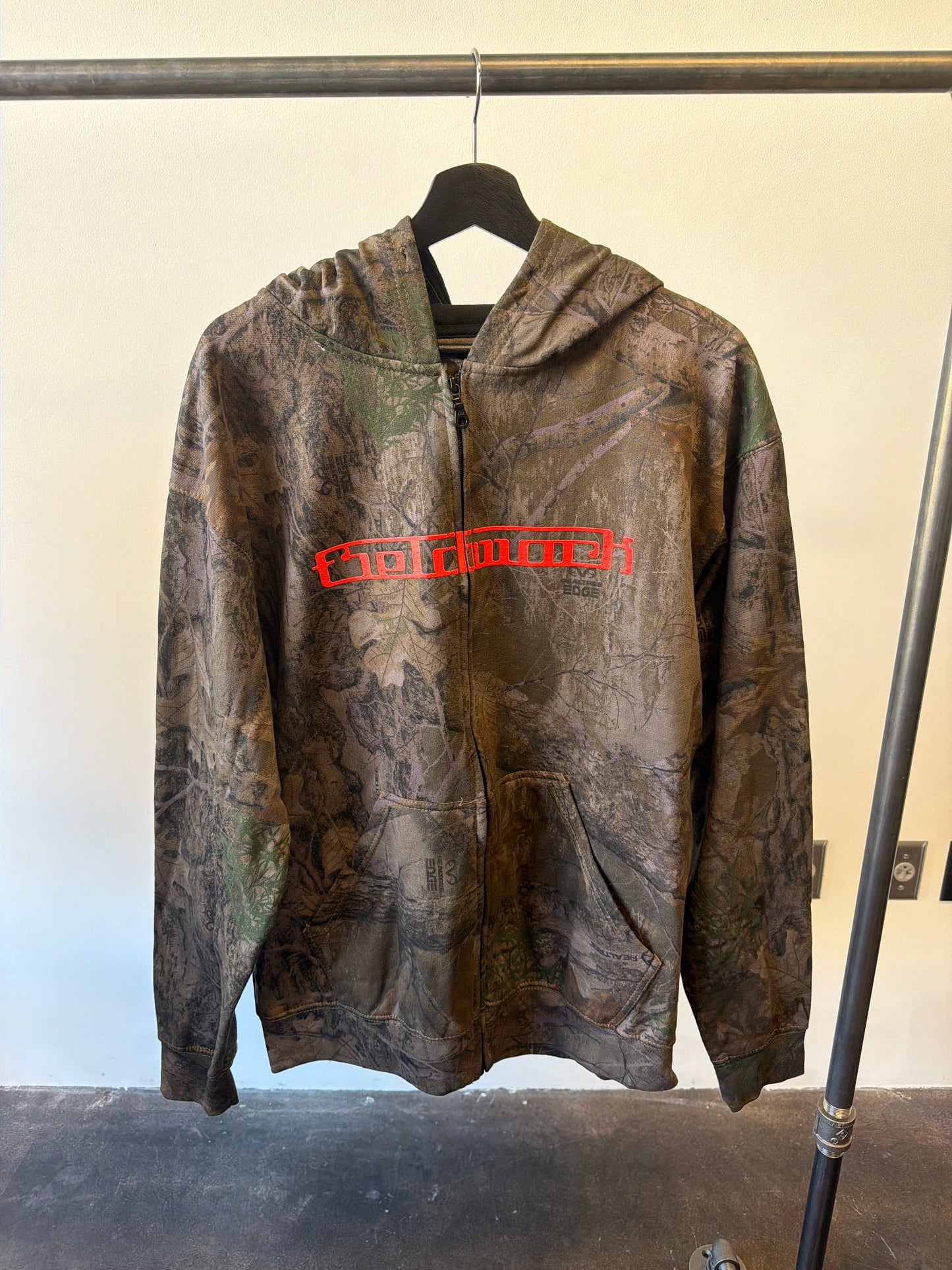 TOOL ZIP HOODIE - REALTREE OVERDYED BLACK (LARGE)