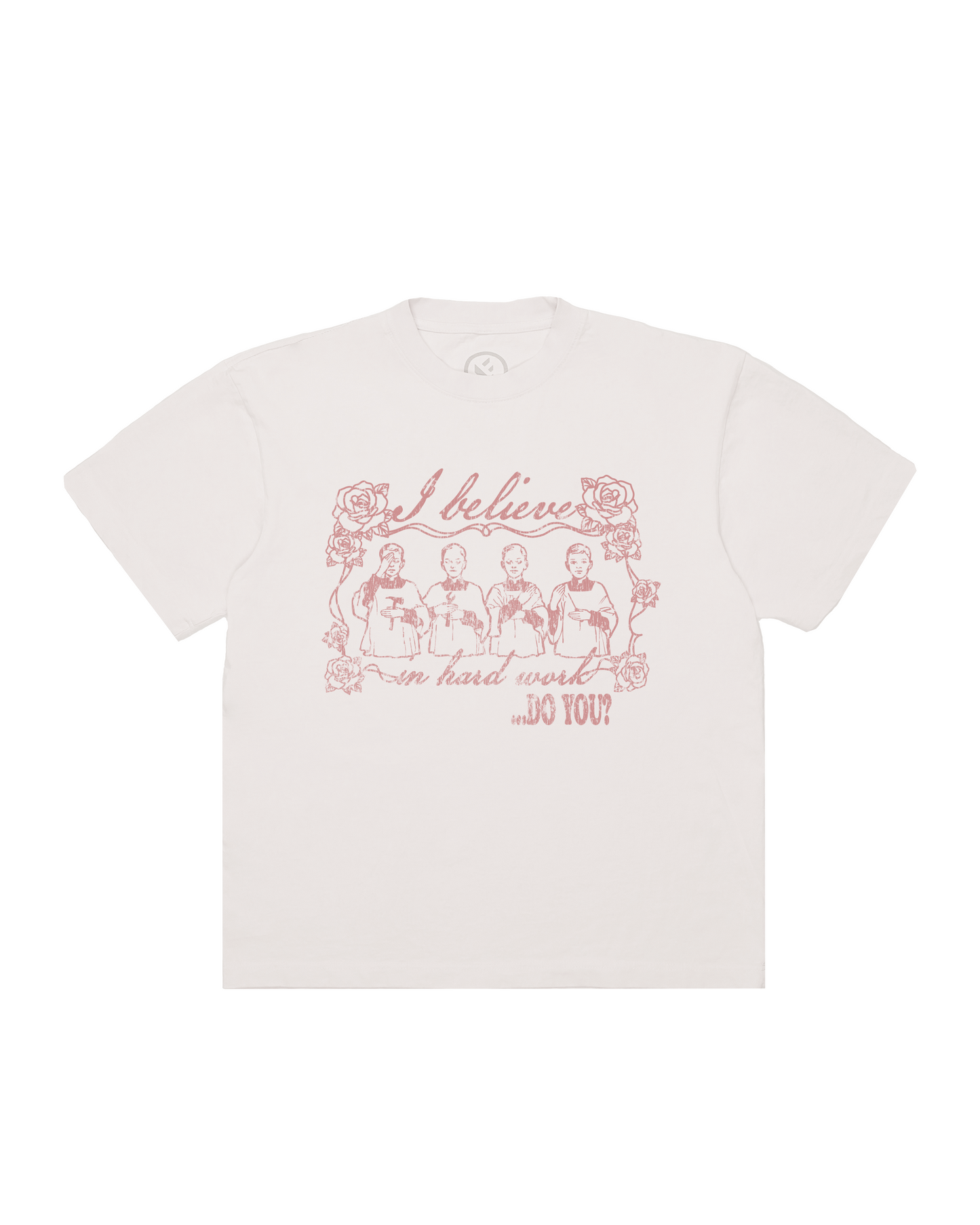 I BELIEVE IN HARD WORK CROPPED TEE