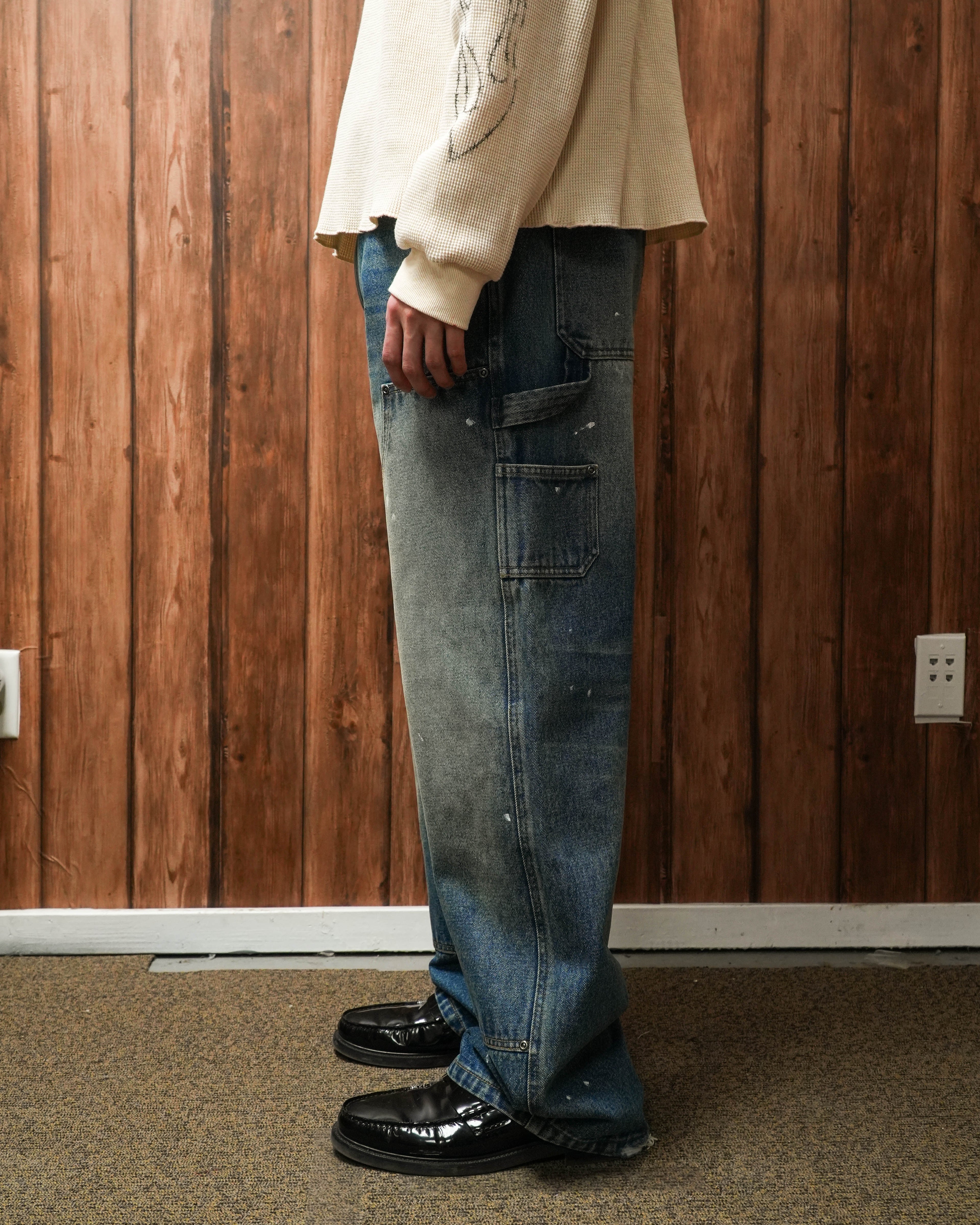 PAINT SPLATTER DOUBLE KNEE DENIM