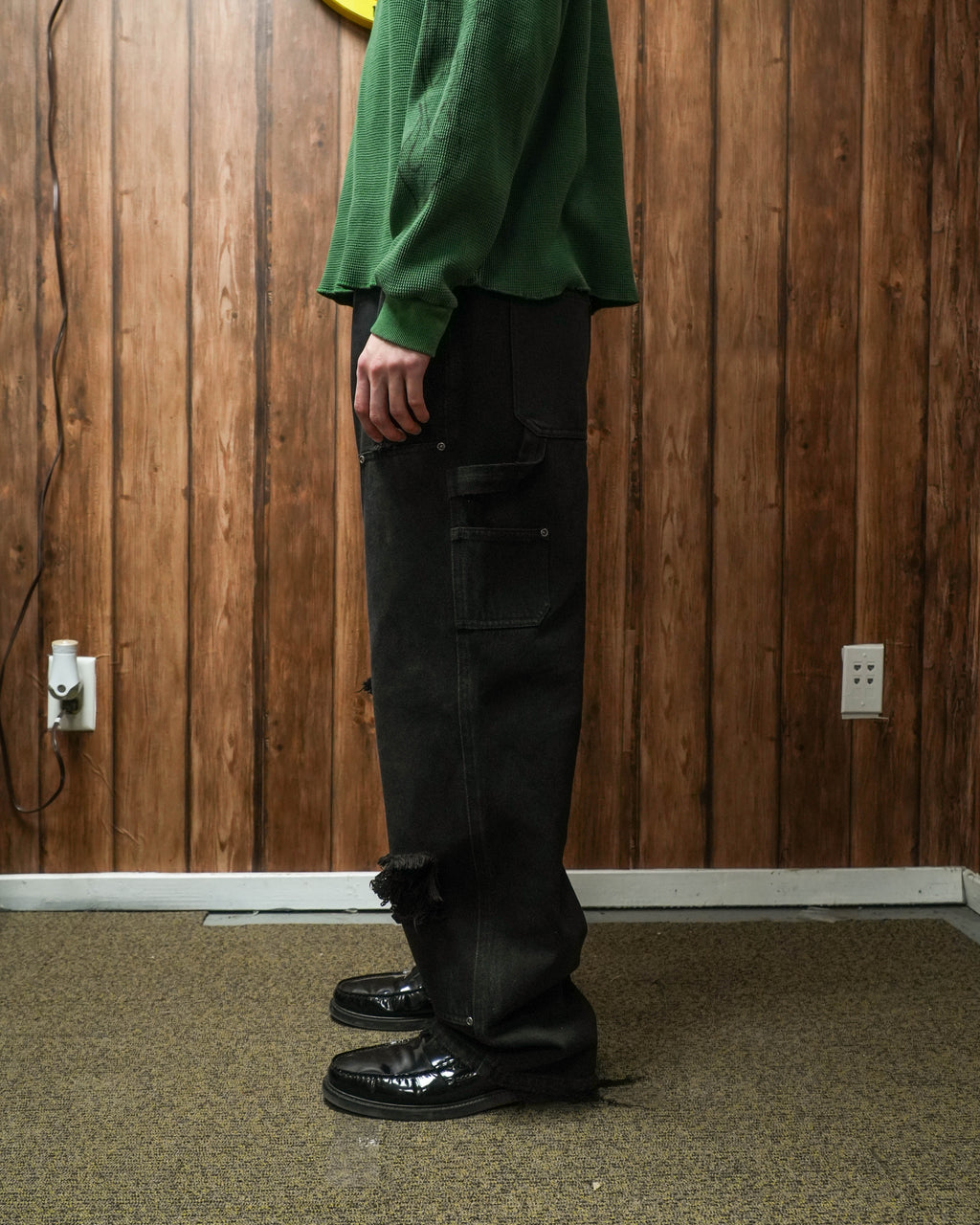 THRASHED DOUBLE KNEE DENIM