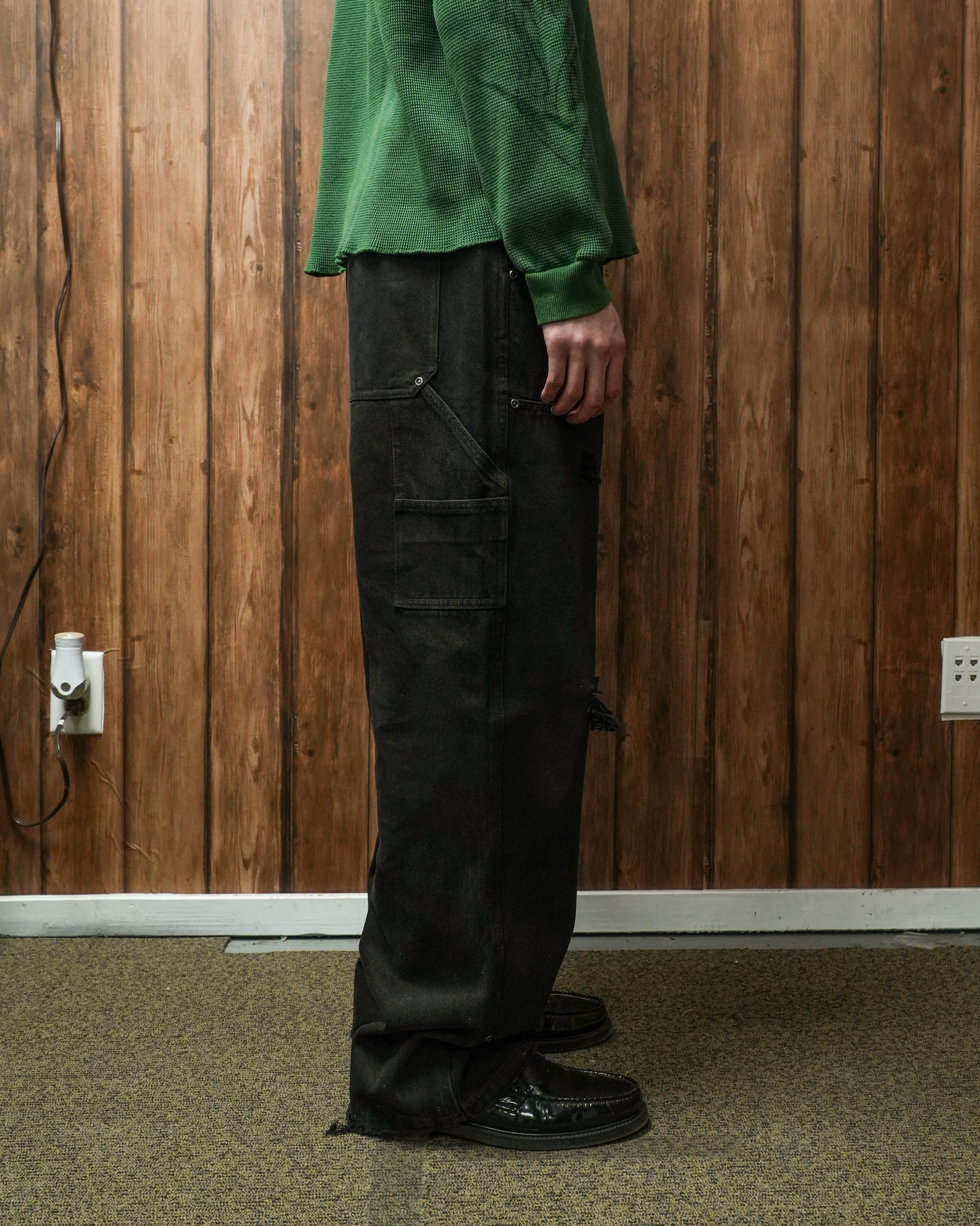 THRASHED DOUBLE KNEE DENIM