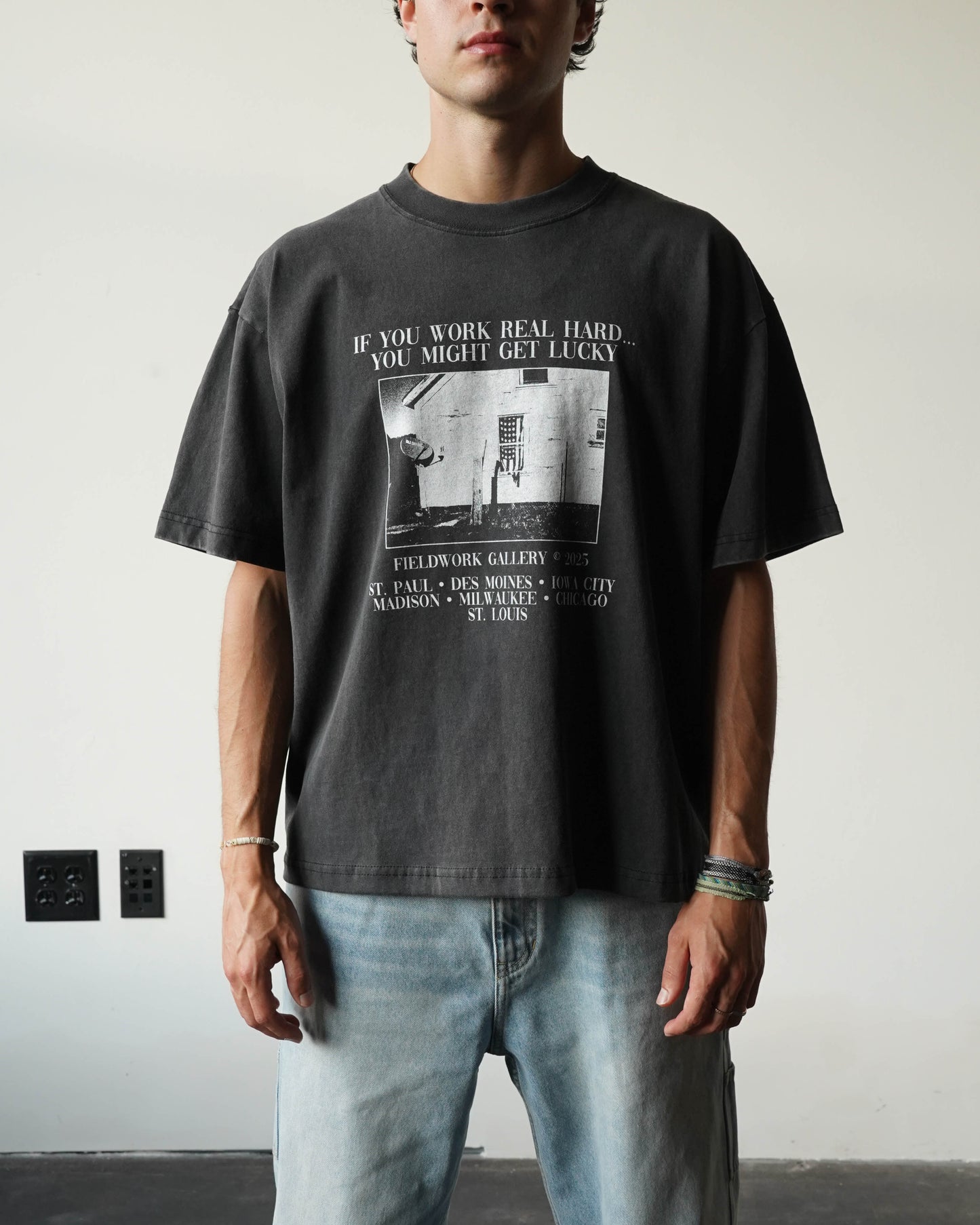 WORK REAL HARD TEE