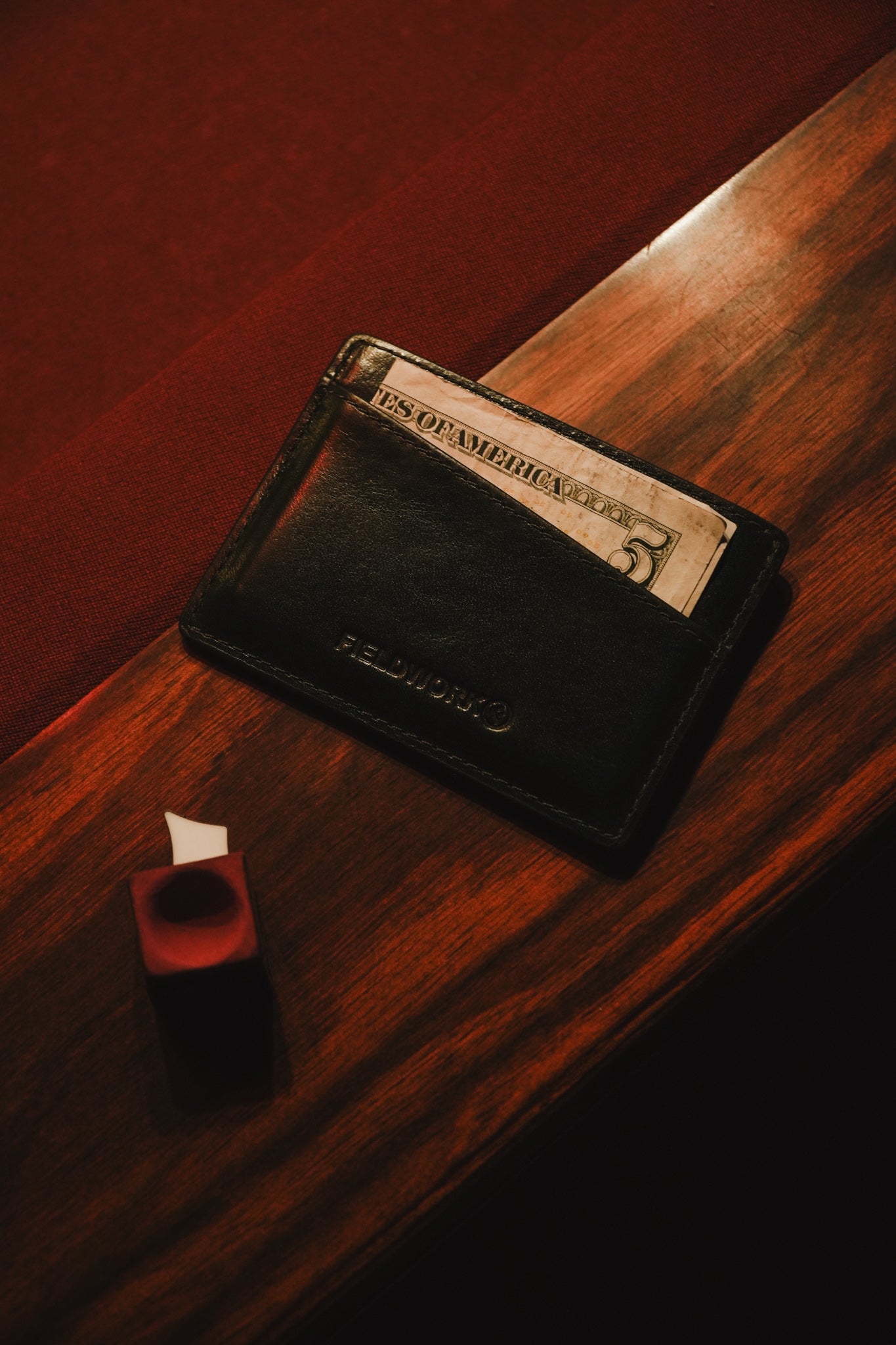 "THE FIVER" LEATHER CARDHOLDER