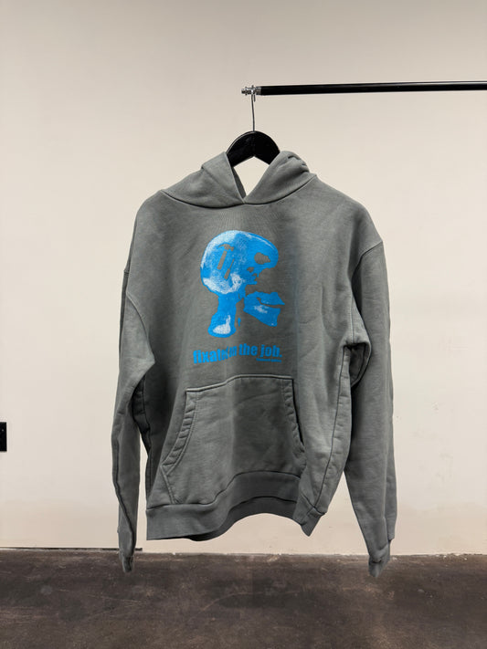 FIXATED ON THE JOB HOODIE - LIGHT GRAY (MEDIUM)