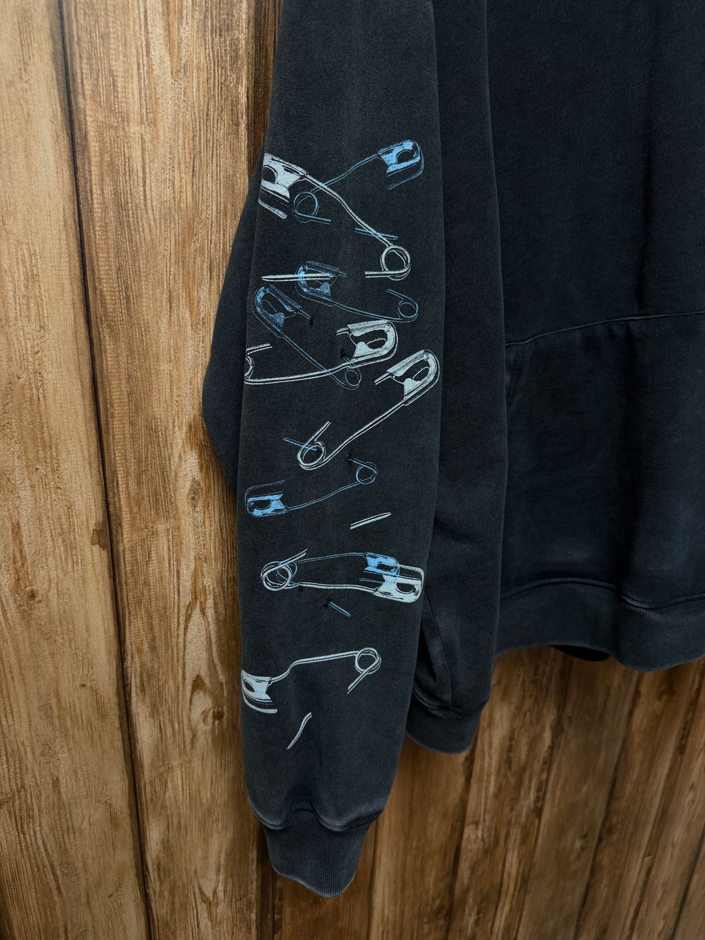 SAFETY PIN HOODIE SAMPLE - SIZE LARGE