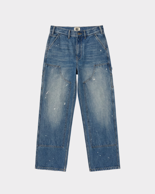 PAINT SPLATTER DOUBLE KNEE DENIM