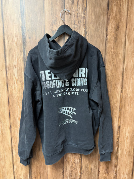 ROOFING & SIDING HOODIE (VINTAGE BLACK) - MULTIPLE SIZES